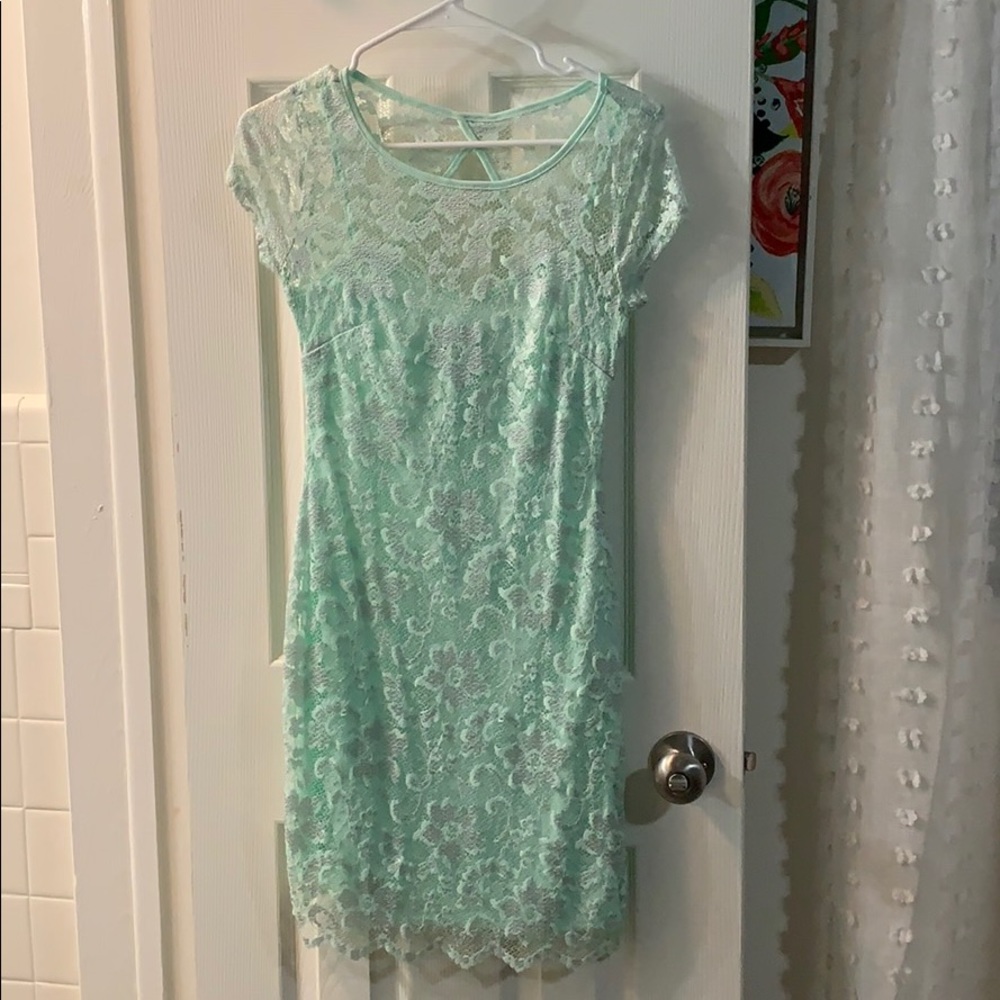 Mint knee length dress